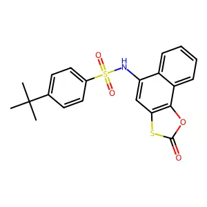 4-tert-butyl-N-(2-oxonaphtho[2,1-d][1,3]oxathiol-5-yl)benzenesulfonamide structure