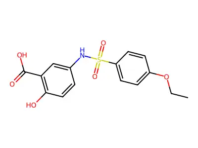5-(4-Ethoxybenzenesulfonamido)-2-hydroxybenzoic acid structure