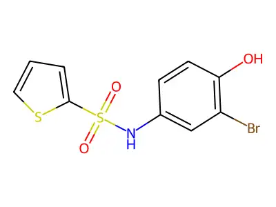 N-(3-溴-4-羟基苯基)噻吩-2-磺酰胺 structure