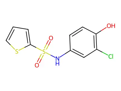 N-(3-chloro-4-hydroxyphenyl)thiophene-2-sulfonamide structure