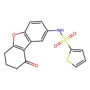 N-(9-oxo-7,8-dihydro-6H-dibenzofuran-2-yl)thiophene-2-sulfonamide structure