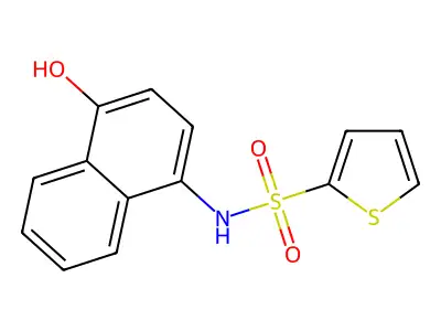 N-(4-hydroxynaphthalen-1-yl)thiophene-2-sulfonamide structure