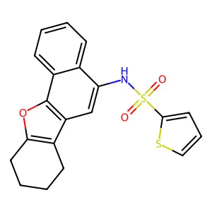 N-(7,8,9,10-tetrahydronaphtho[1,2-b]benzofuran-5-yl)thiophene-2-sulfonamide structure