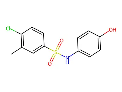 4-chloro-N-(4-hydroxyphenyl)-3-methylbenzene-1-sulfonamide structure