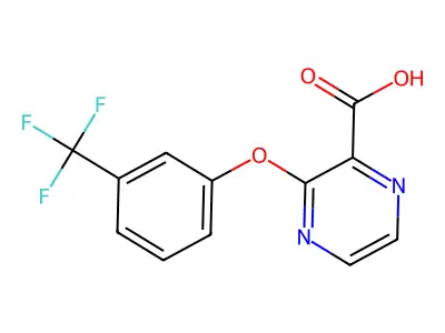 3-[3-(trifluoromethyl)phenoxy]pyrazine-2-carboxylic Acid structure