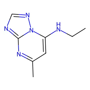(1,2,4)Triazolo(1,5-a)pyrimidin-7-amine, N-ethyl-5-methyl- structure