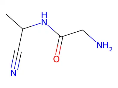 2-Amino-N-(1-cyanoethyl)ethanimidic acid structure
