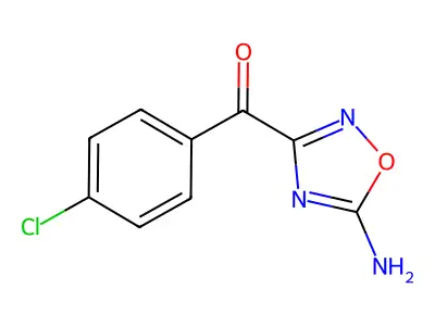 Methanone, (5-amino-1,2,4-oxadiazol-3-yl)(4-chlorophenyl)- structure