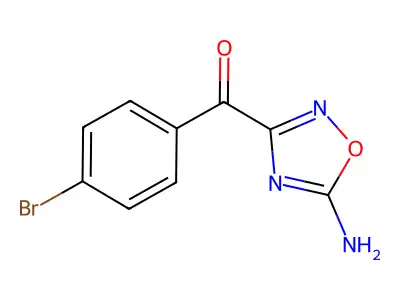 Methanone, (5-amino-1,2,4-oxadiazol-3-yl)(4-bromophenyl)- structure