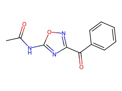 Acetamide, N-(3-benzoyl-1,2,4-oxadiazol-5-yl)- structure