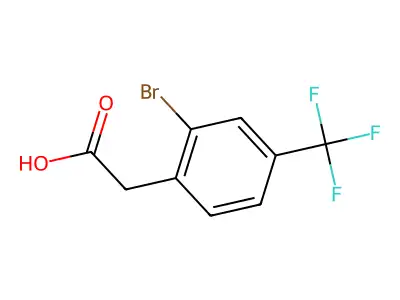 2-[2-Bromo-4-(trifluoromethyl)phenyl]acetic acid structure