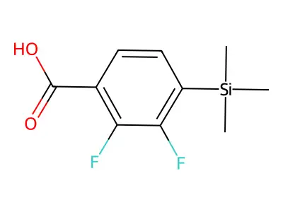 2,3-Difluoro-4-(trimethylsilyl)benzoic acid structure