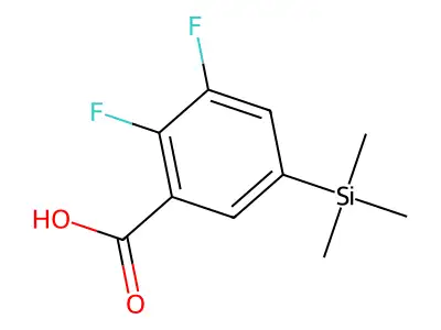 2,3-Difluoro-5-(trimethylsilyl)benzoic acid structure