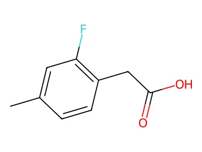2-Fluoro-4-methylphenylacetic acid structure