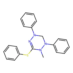 1-Methyl-2,4-diphenyl-6-(phenylsulfanyl)-1,2,3,4-tetrahydro-1,2,4,5-tetrazine structure