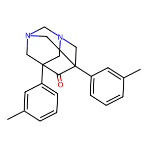 3,7-Diazaadamantan-9-one, 1,5-bis(m-tolyl)- structure