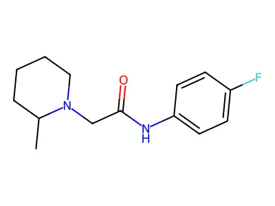 N-(4-fluorophenyl)-2-(2-methylpiperidin-1-yl)acetamide structure
