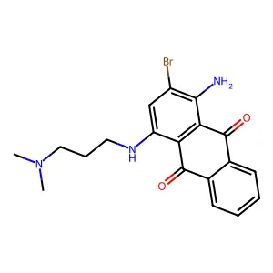 1-Amino-2-bromo-4-((3-(dimethylamino)propyl)amino)anthraquinone structure