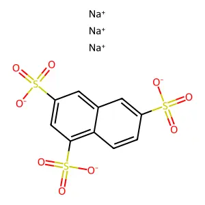 1,3,6-Naphthalenetrisulfonic acid, sodium salt (1:3) structure