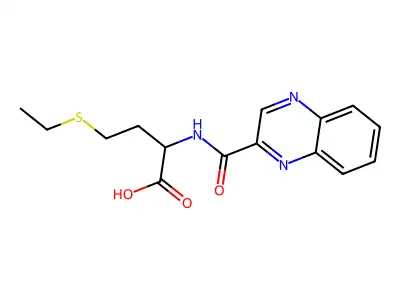 4-ethylsulfanyl-2-(quinoxaline-2-carbonylamino)butanoic Acid structure
