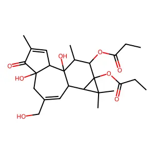 Phorbol-12,13-dipropionate structure