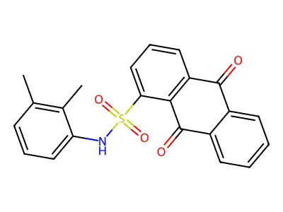 N-(2,3-dimethylphenyl)-9,10-dioxoanthracene-1-sulfonamide structure