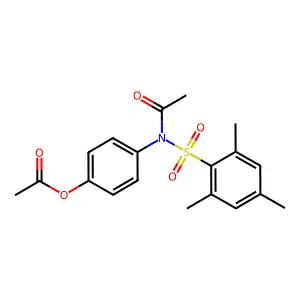 4-[Acetyl(mesitylsulfonyl)amino]phenyl acetate structure