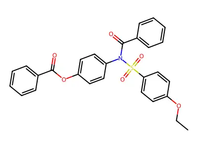 4-(N-((4-ethoxyphenyl)sulfonyl)benzamido)phenyl benzoate structure