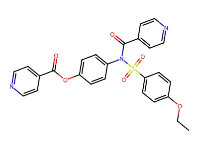 4-[N-(4-ethoxybenzenesulfonyl)pyridine-4-amido]phenyl pyridine-4-carboxylate structure