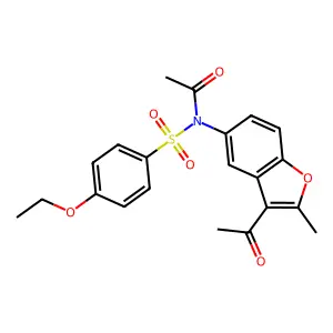 N-(3-acetyl-2-methyl-1-benzofuran-5-yl)-N-(4-ethoxyphenyl)sulfonylacetamide structure