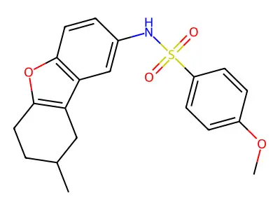 4-methoxy-N-(8-methyl-6,7,8,9-tetrahydrodibenzo[b,d]furan-2-yl)benzenesulfonamide structure