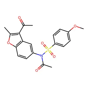 N-(3-acetyl-2-methyl-1-benzofuran-5-yl)-N-(4-methoxyphenyl)sulfonylacetamide structure