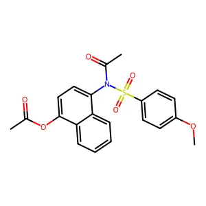 4-{Acetyl[(4-methoxyphenyl)sulfonyl]amino}-1-naphthyl acetate structure