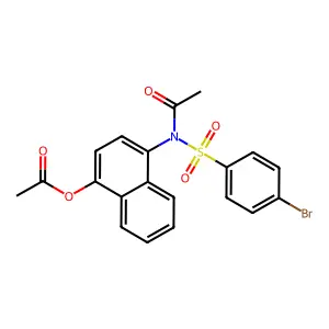 4-{Acetyl[(4-bromophenyl)sulfonyl]amino}-1-naphthyl acetate structure