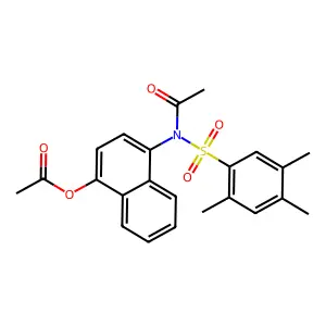 4-{Acetyl[(2,4,5-trimethylphenyl)sulfonyl]amino}-1-naphthyl acetate structure