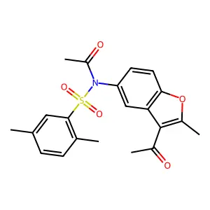 N-(3-acetyl-2-methyl-1-benzofuran-5-yl)-N-(2,5-dimethylphenyl)sulfonylacetamide structure
