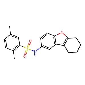 2,5-dimethyl-N-(6,7,8,9-tetrahydrodibenzo[b,d]furan-2-yl)benzenesulfonamide structure