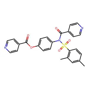 4-[[(2,4-Dimethylphenyl)sulfonyl](isonicotinoyl)amino]phenyl isonicotinate structure