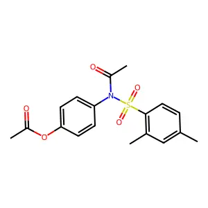 4-{Acetyl[(2,4-dimethylphenyl)sulfonyl]amino}phenyl acetate structure