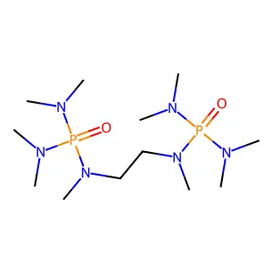 N,N'-bis[bis(dimethylamino)phosphoryl]-N,N'-dimethylethane-1,2-diamine structure