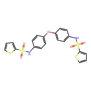 N-[4-[4-(thiophen-2-ylsulfonylamino)phenoxy]phenyl]thiophene-2-sulfonamide structure