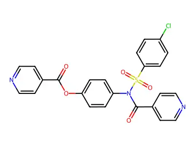 4-[[(4-Chlorophenyl)sulfonyl](isonicotinoyl)amino]phenyl isonicotinate structure