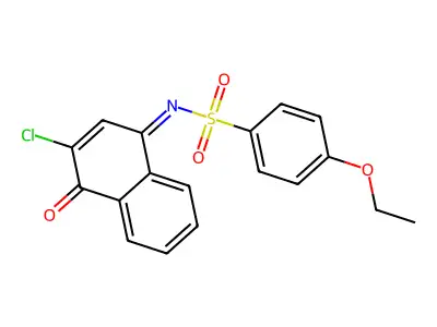 N-(3-chloro-4-oxonaphthalen-1-ylidene)-4-ethoxybenzenesulfonamide structure