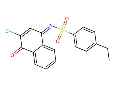 N-(3-chloro-4-oxonaphthalen-1-ylidene)-4-ethylbenzenesulfonamide structure