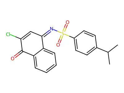 N-(3-chloro-4-oxonaphthalen-1-ylidene)-4-propan-2-ylbenzenesulfonamide structure