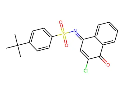 4-(tert-Butyl)-N-[3-chloro-4-oxonaphthalen-1(4H)-ylidene]benzenesulfonamide structure