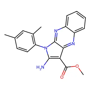 Methyl 2-amino-1-(2,4-dimethylphenyl)-1H-pyrrolo(2,3-B)quinoxaline-3-carboxylate structure