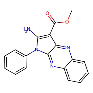 Methyl 2-amino-1-phenyl-1H-pyrrolo(2,3-B)quinoxaline-3-carboxylate structure