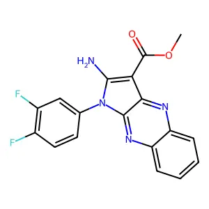 Methyl 2-amino-1-(3,4-difluorophenyl)-1H-pyrrolo(2,3-B)quinoxaline-3-carboxylate structure