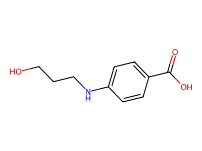 4-[(3-Hydroxypropyl)amino]benzoic acid structure